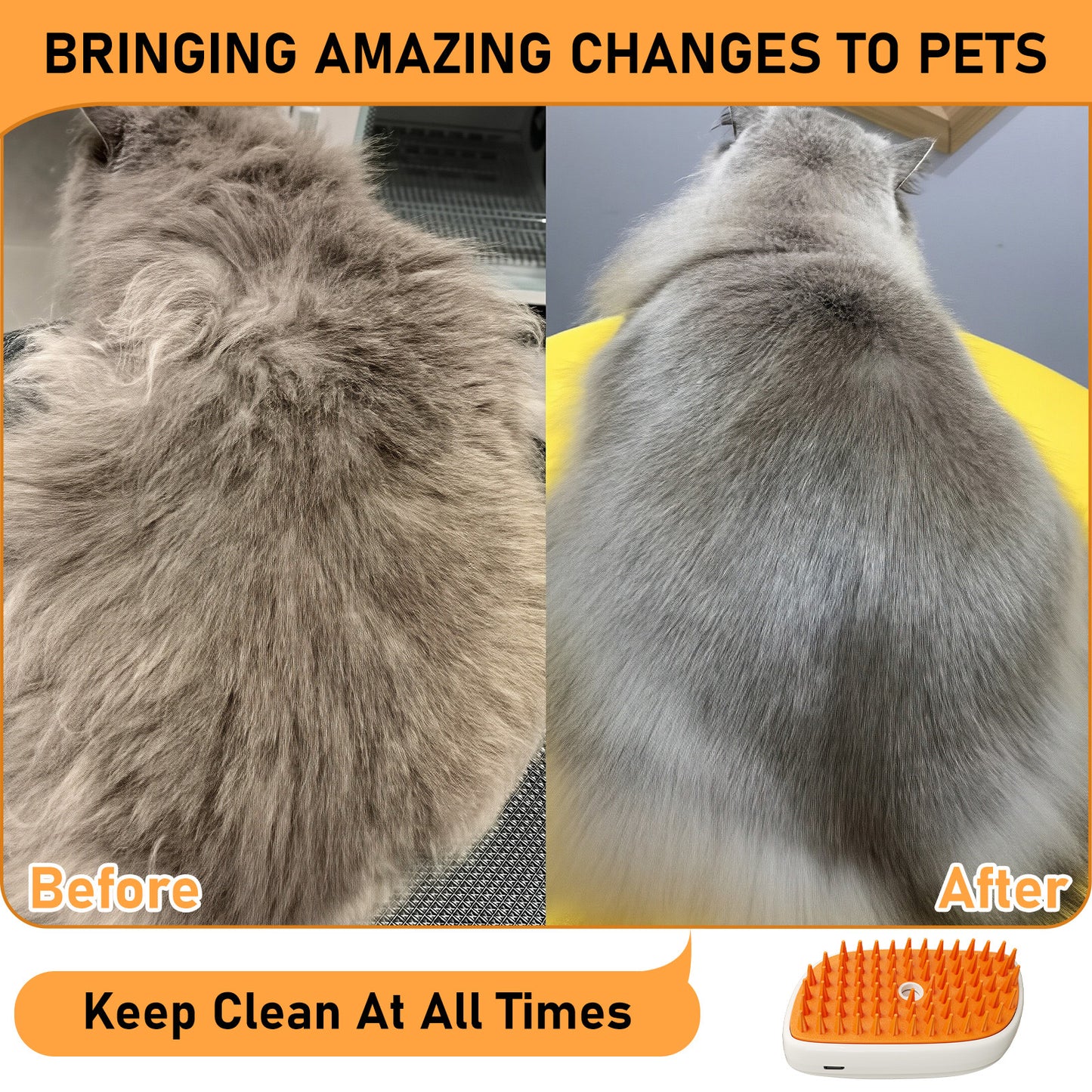 4-in-1 Cat Grooming Brush – Hair Remover, Massager & Bath Tool (Copy)